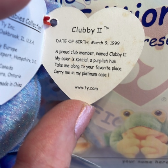 Ty beanie baby platinum membership certificate 1999 clubby ii beanie babies - Picture 8 of 12